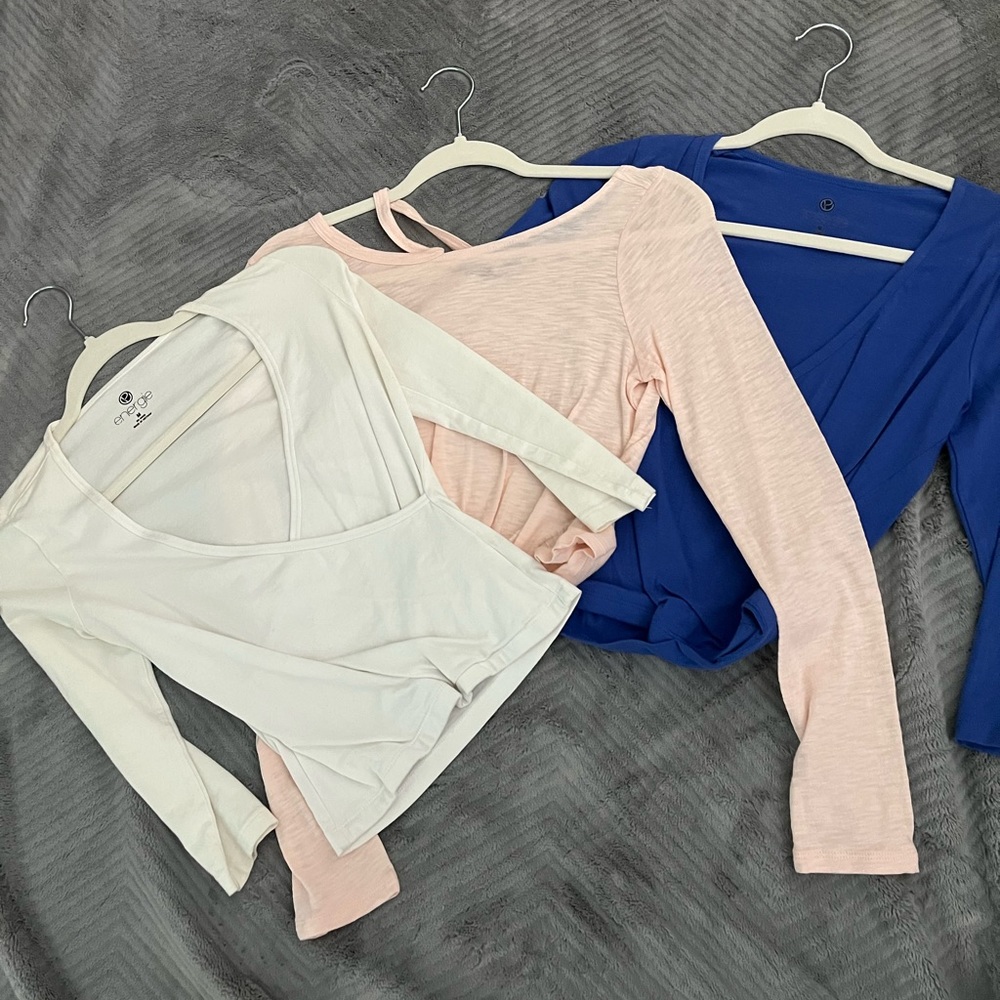 Three belly shirts, lightly worn